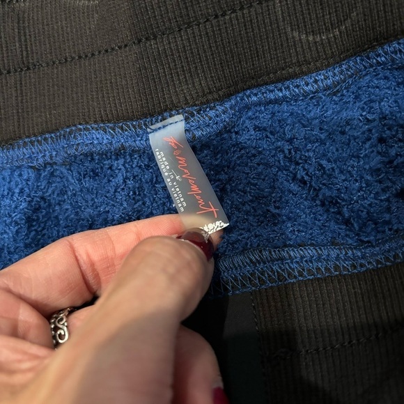 NWT Free People Movement Cuddle Up Fleece Pants Pull On Fuzzy Sweatpants blue - Picture 7 of 12